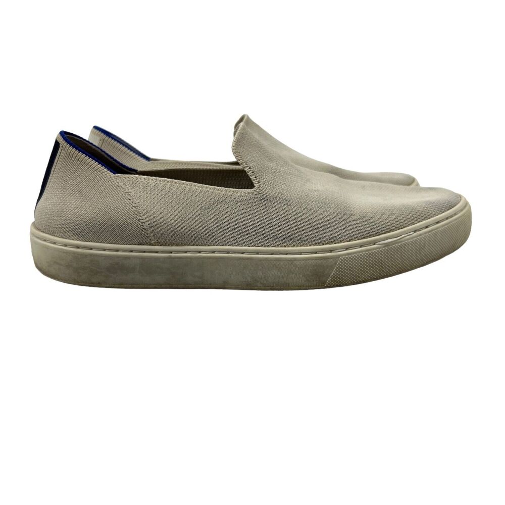 Rothys Womens 8 Loafer Light Grey The Original Slip On Sneakers Knit Shoes